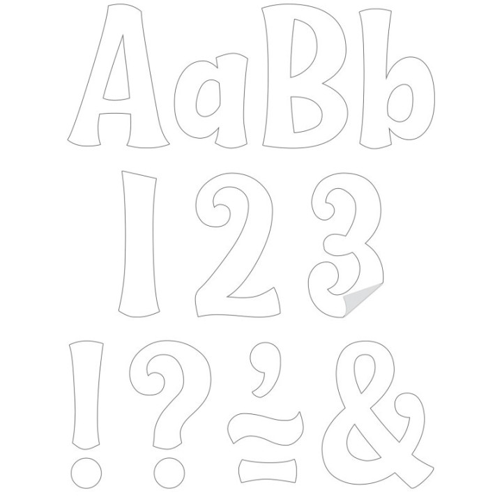 Teacher Created Resources® White 4" Wild Whimsy Self-Adhesive Letters, 222 Pieces