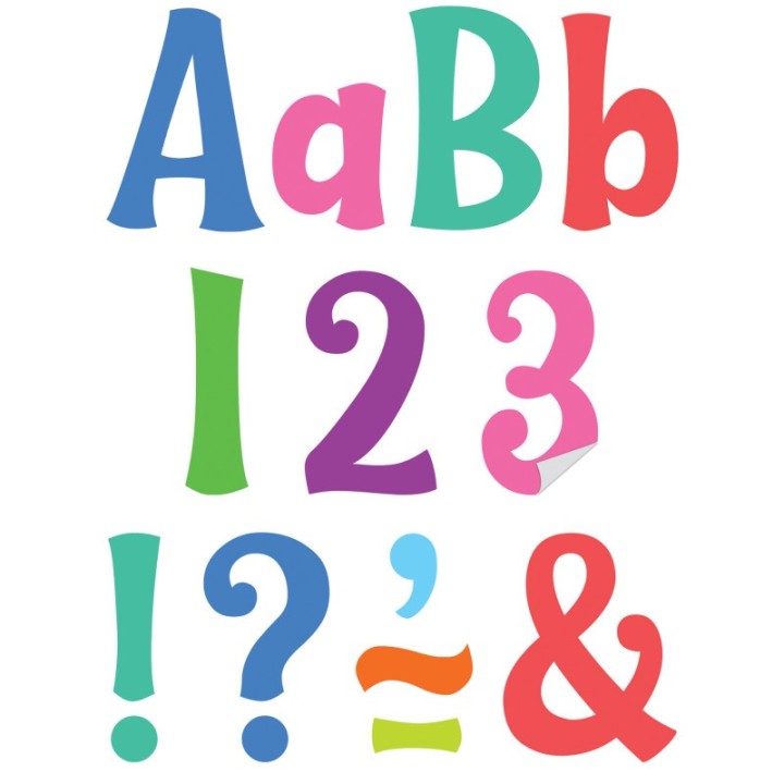 Teacher Created Resources® Colorful 4" Wild Whimsy Self-Adhesive Letters, 222 Pieces