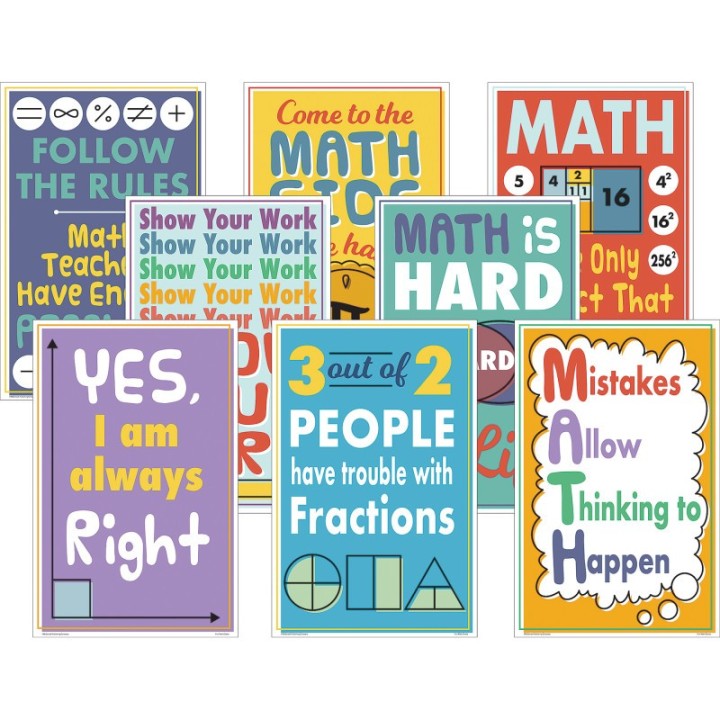 Teacher Created Resources® Math Fun Charts, Set of 8