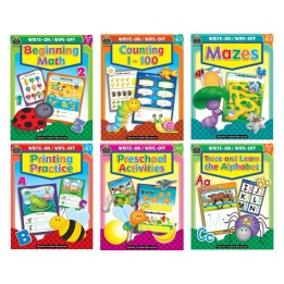 Teacher Created Resources® Ultimate Early Learning Write & Wipe Activity Book Kit – Math, Reading, Writing, and Puzzles