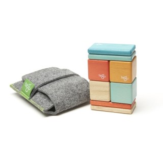 Tegu Magnetic Wooden Blocks, Sunset, 8-Piece Pocket Pouch