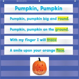 Scholastic Teaching Solutions Mini Pocket Chart, 7-Pocket, 28" x 28", Blue