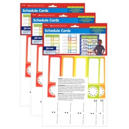 Scholastic Teaching Solutions Schedule Cards, Pocket Chart Add-Ons, 24 cards Per Pack, 3 Packs