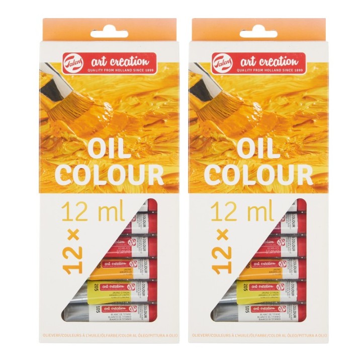 Talens Art Creation Oil Set, 12mL, 12 Per Set, 2 Sets
