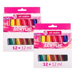 Talens Art Creation Acrylic Set, 12mL, 12 Per Set, 2 Sets