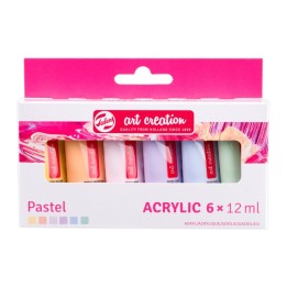 Talens Art Creation Acrylic Set, 6 x 12mL, Pastel