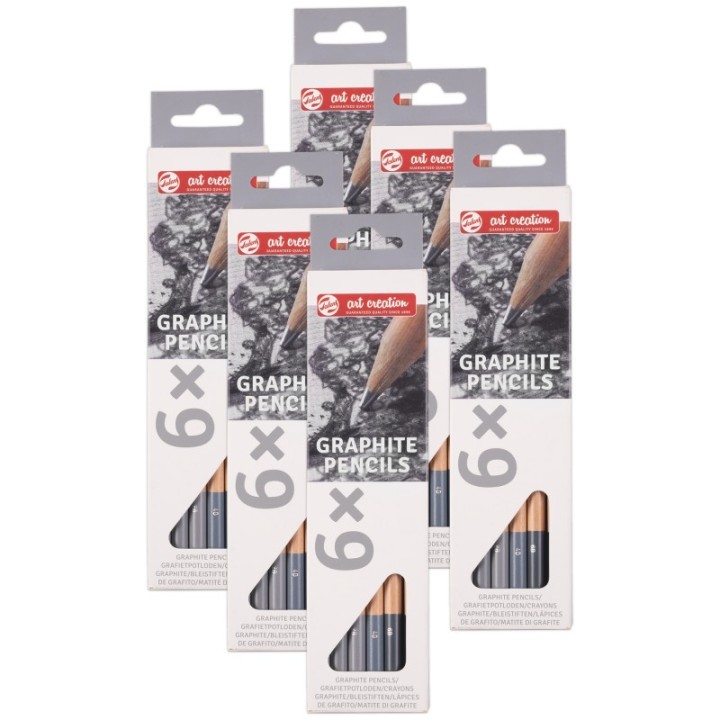 Talens Art Creation Graphite Pencils, 6 Per Set, 6 Sets