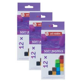 Talens Art Creation Soft Pastel Set, 12 Sticks Per Set, 3 Sets