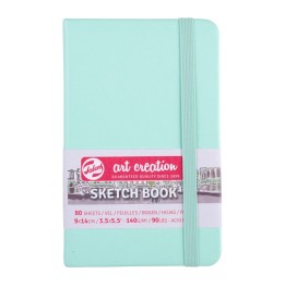 Talens Art Creation Sketchbook, 80 Sheets, 90lbs, Fresh Mint Cover, 3.5" x 5.5"