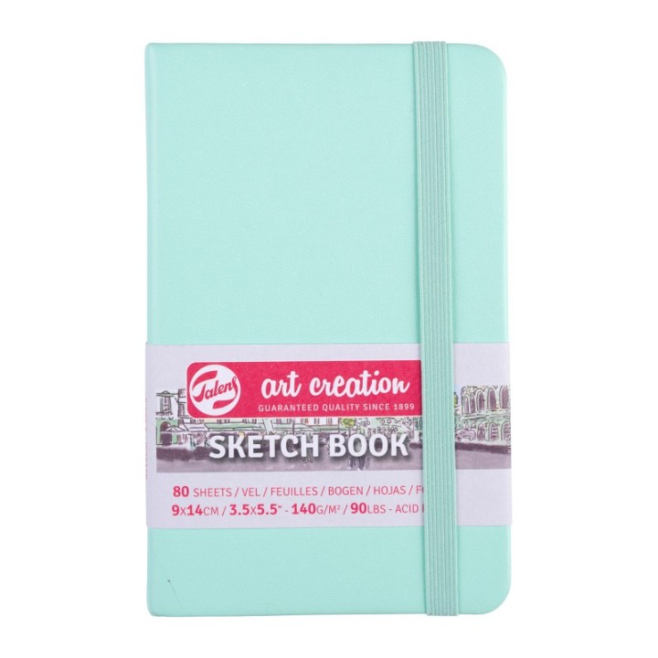 Talens Art Creation Sketchbook, 80 Sheets, 90lbs, Fresh Mint Cover, 3.5" x 5.5"