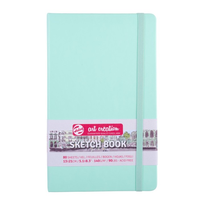 Talens Art Creation Sketchbook, 80 Sheets, 90lbs, Fresh Mint Cover, 5.1" x 8.3"