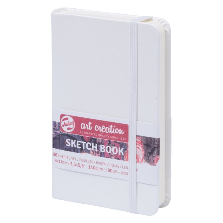 Talens Art Creation Sketchbook, 80 Sheets, 90lbs, White Cover, 3.5" x 5.5"