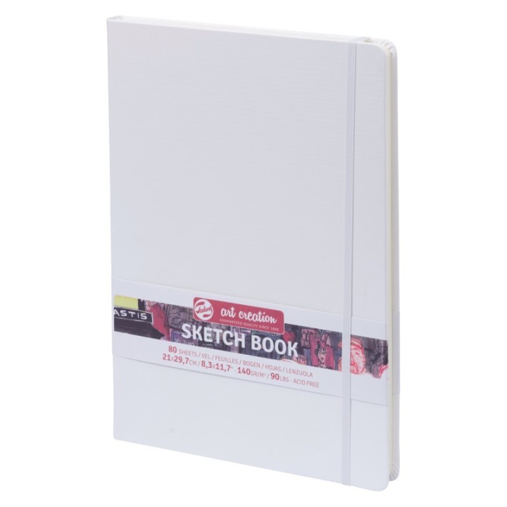 Talens Art Creation Sketchbook, 80 Sheets, 90lbs, White Cover, 8.3" x 11.7" (A4)