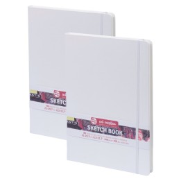 Talens Art Creation Sketchbook, 80 Sheets, 90lbs, White Cover, 8.3" x 11.7" (A4), Pack of 2