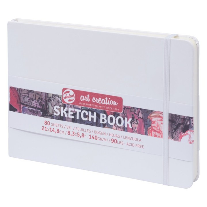 Talens Art Creation Sketchbook, 80 Sheets, 90lbs, White Cover, 8.3" x 5.8" (A5)