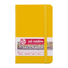 Talens Art Creation Sketchbook, 80 Sheets, 90lbs, Golden Yellow Cover, 3.5" x 5.5"