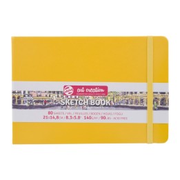 Talens Art Creation Sketchbook, 80 Sheets, 90lbs, Golden Yellow Cover, 8.3" x 5.8" (A5)