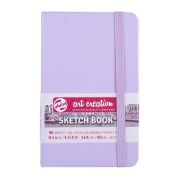 Talens Art Creation Sketchbook, 80 Sheets, 90lbs, Pastel Violet Cover, 3.5" x 5.5"