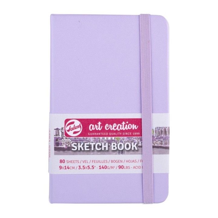 Talens Art Creation Sketchbook, 80 Sheets, 90lbs, Pastel Violet Cover, 3.5" x 5.5"