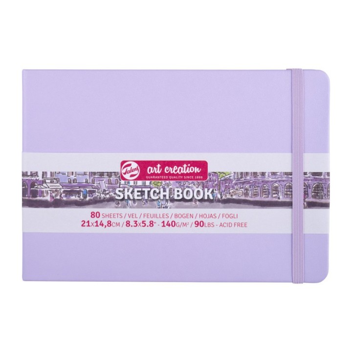 Talens Art Creation Sketchbook, 80 Sheets, 90lbs, Pastel Violet Cover, 8.3" x 5.8" (A5)