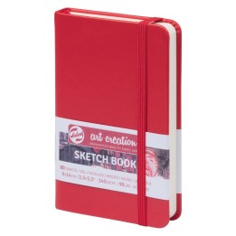 Talens Art Creation Sketchbook, 80 Sheets, 90lbs, Red Cover, 3.5" x 5.5"