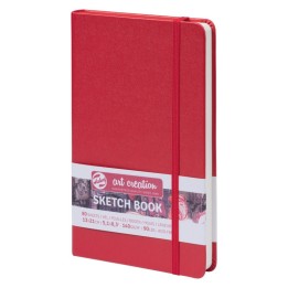 Talens Art Creation Sketchbook, 80 Sheets, 90lbs, Red Cover, 5.1" x 8.3"