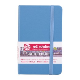 Talens Art Creation Sketchbook, 80 Sheets, 90lbs, Lake Blue Cover, 3.5" x 5.5"