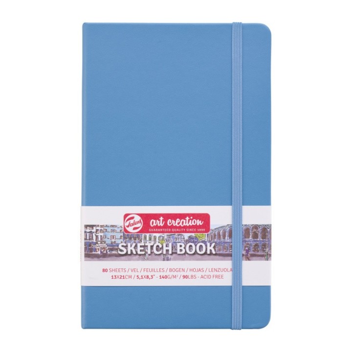Talens Art Creation Sketchbook, 80 Sheets, 90lbs, Lake Blue Cover, 5.1" x 8.3"