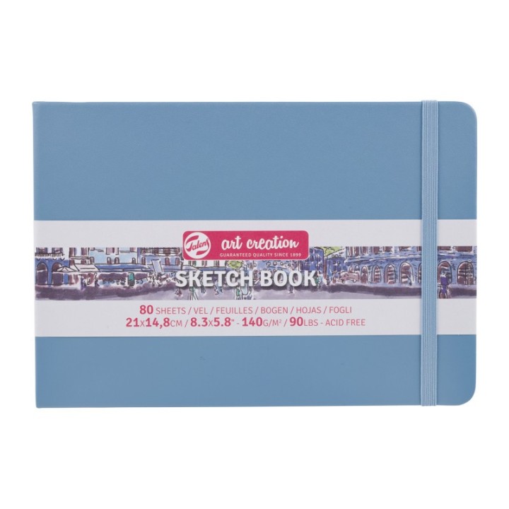 Talens Art Creation Sketchbook, 80 Sheets, 90lbs, Lake Blue Cover, 8.3" x 5.8" (A5)