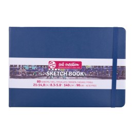 Talens Art Creation Sketchbook, 80 Sheets, 90lbs, Navy Blue Cover, 8.3" x 5.8" (A5)