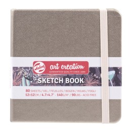 Talens Art Creation Sketchbook, 80 Sheets, 90lbs, Pink Champagne Cover, 4.7" x 4.7"