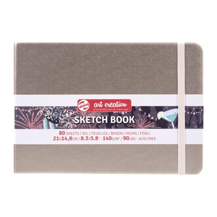 Talens Art Creation Sketchbook, 80 Sheets, 90lbs, Pink Champagne Cover, 8.3" x 5.8" (A5)