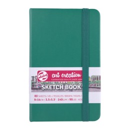 Talens Art Creation Sketchbook, 80 Sheets, 90lbs, Forest Green Cover, 3.5" x 5.5"