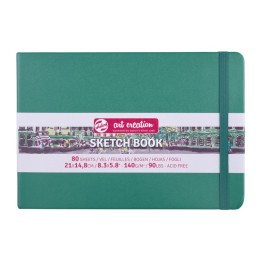 Talens Art Creation Sketchbook, 80 Sheets, 90lbs, Forest Green Cover, 8.3" x 5.8" (A5)