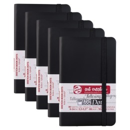 Talens Art Creation Dotted Sketchbook, 80 Sheets, 50lbs, 3.5" x 5.5", Pack of 5