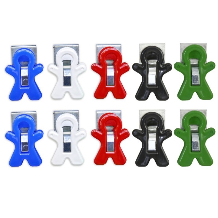 The Pencil Grip™ Magnet Man Magnetic Clip, Assorted Colors, Pack of 10