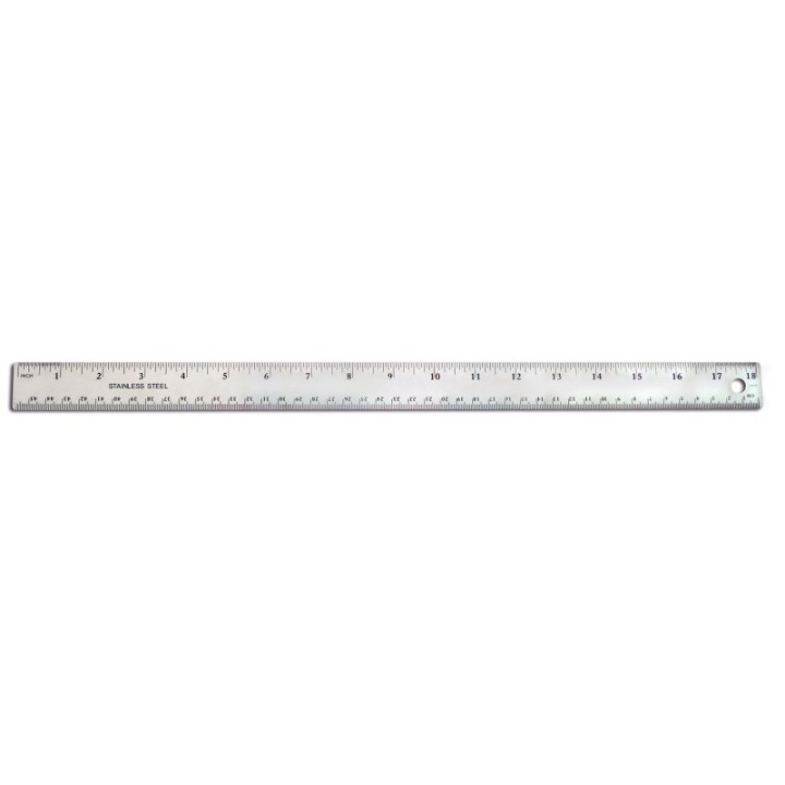 The Pencil Grip™ Stainless Steel Ruler, 18"