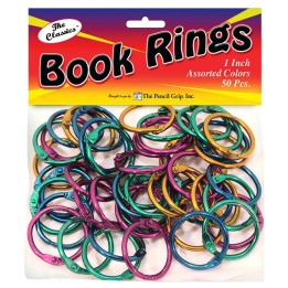 The Pencil Grip™ Book Rings, Assorted Colors, Pack of 50