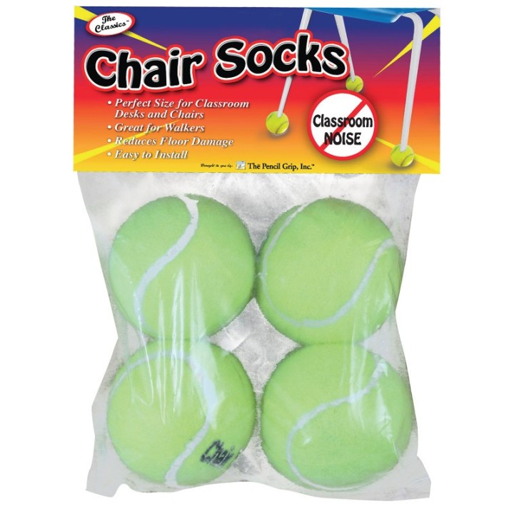 The Pencil Grip™ Chair Socks, Yellow, Pack of 4