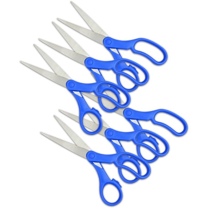The Pencil Grip™ Scissors 8", Blue Handle, Pack of 6