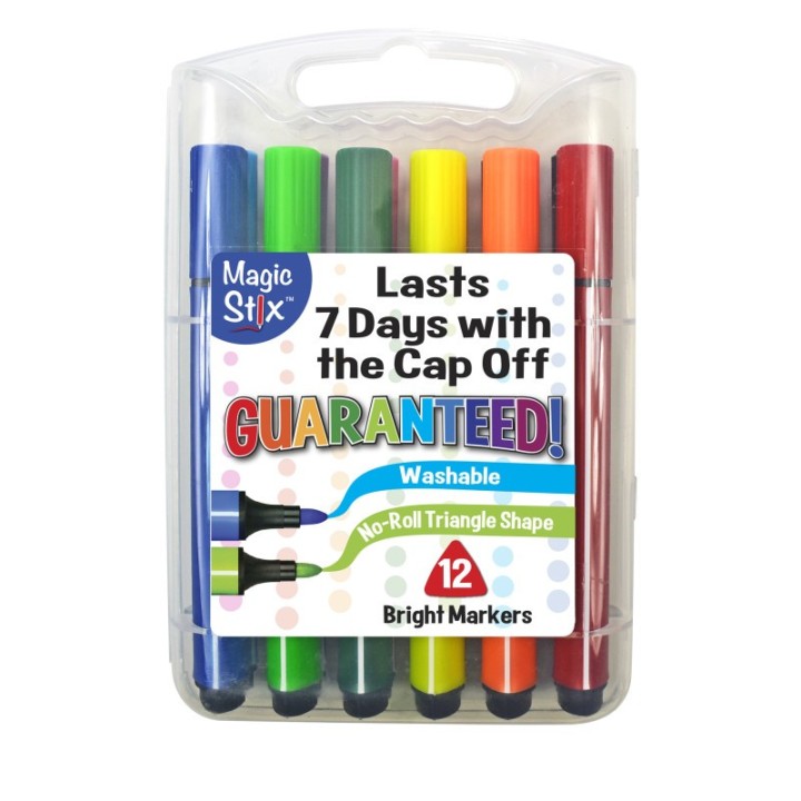 Magic Stix™ Triangular Markers, 12 Pack