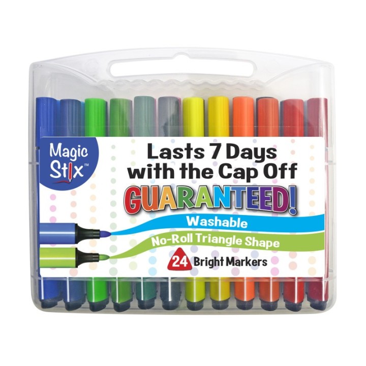 Magic Stix™ Triangular Markers, 24 Pack