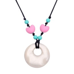 The Pencil Grip™ Silicone Heart Style Teething Necklace