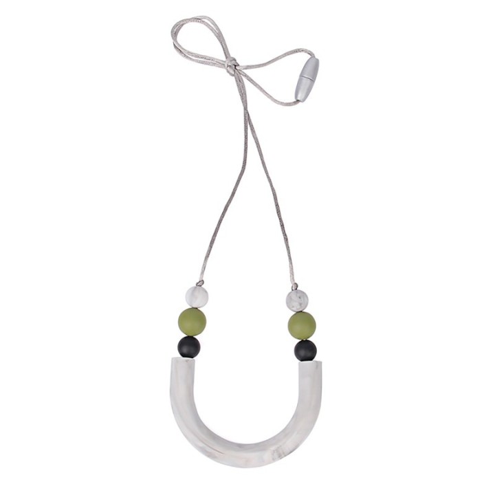 The Pencil Grip™ Silicone U Tube Style Teething Necklace
