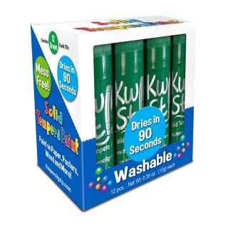 Kwik Stix™ Solid Tempera Paint Sticks, Single Color Pack, Green, Pack of 12