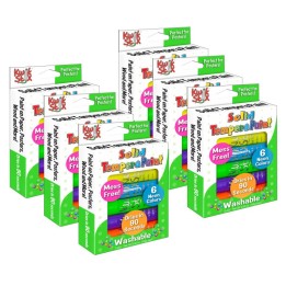 Kwik Stix™ Solid Tempera Paint Sticks, Neon Colors, 6 Per Pack, 6 Packs