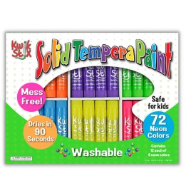 Kwik Stix™ Tempera Paint Sticks Classpack, Neon Color, Pack of 72