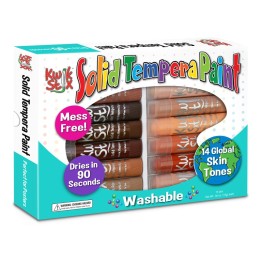 Kwik Stix™ Tempera Paint Sticks Global Skin Tone Set, Pack of 14