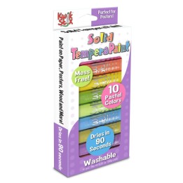 Kwik Stix™ Tempera Paint, Pastel Tones, 10 Colors