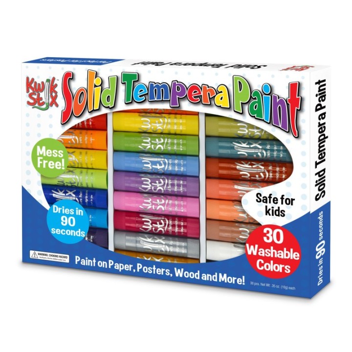 Kwik Stix™ Solid Tempera Paint, Art Set, 30 Colors